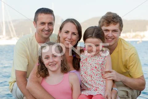Happy extended family Stock Photos