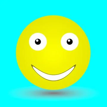 Happy face on blue background Stock Illustration