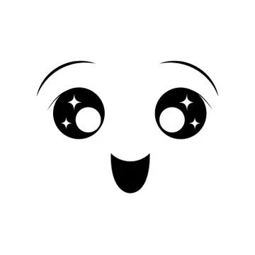 Happy face cartoon expression icon. Vector graphic Stock Illustration