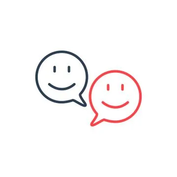 Happy face chat speech bubble symbol. Smile icon. Modern UI website navigation Stock Illustration
