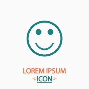 Happy face computer symbol Stock Illustration