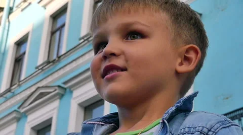 Happy face cute liitle boy Stock Footage 67615074