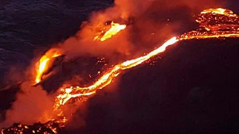 Happy face lava Stock Photos