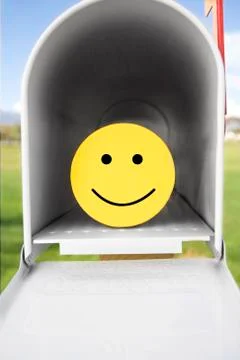 Happy Face in Mailbox Stock Photos