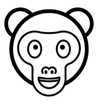 Happy Face Monkey Stock Illustration