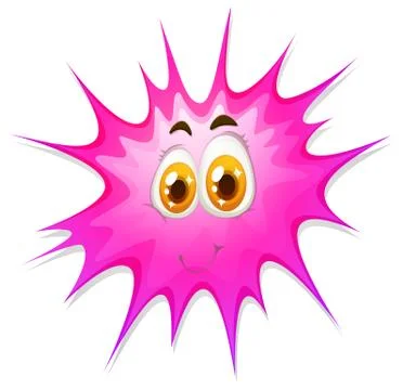 Happy face on pink splash Stockillustratie