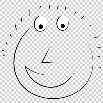 Happy-face-sketch Illustrazione stock