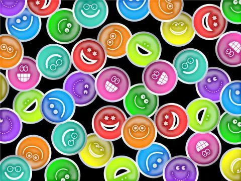 Happy Face Wallpaper Stock-Illustration