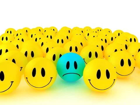 Happy faces group Stock Illustration