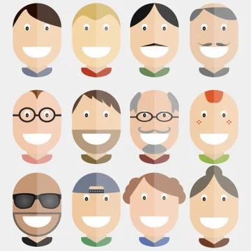 Happy faces vector illustration Stock Illustration