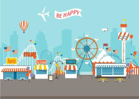 Happy Fair day Stock Illustration