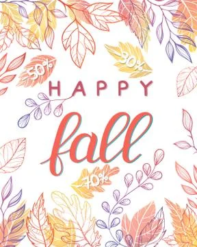 Happy fall Stock Illustration