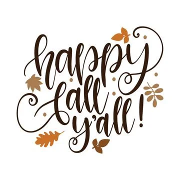 Happy fall yall ,typography t shirt design, tee print, t-shirt design Stock Illustration