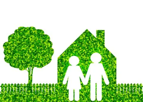 Happy family concept vector background Stock Illustration