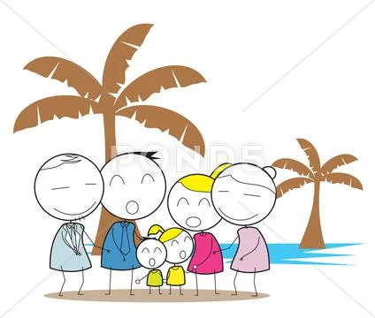 Happy Family Stock Illustration
