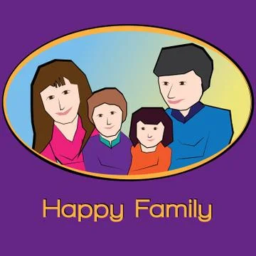Happy Family Stock Illustration