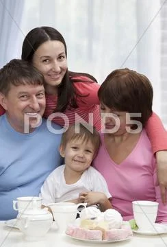 Happy family Stock Photos