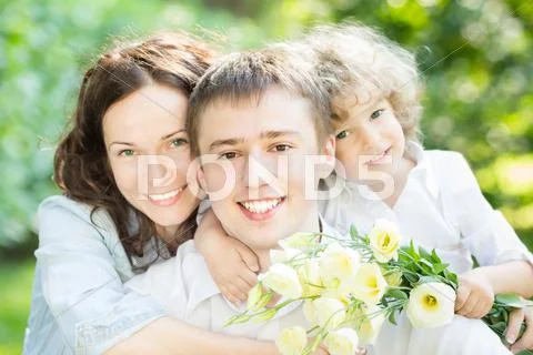 Happy family Stock Photos