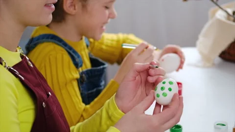 Happy family is preparing for easter. Holiday concept. Selective focus Stock Footage 236352518