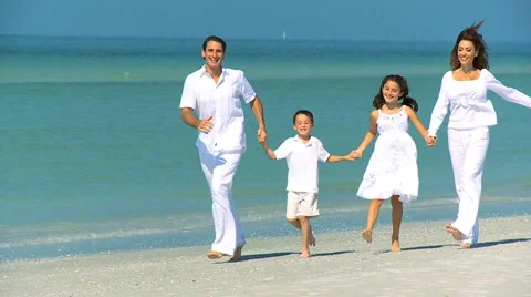 Happy Family Vacation Fun Stock Footage