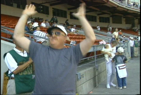 Happy fan dance Stock Footage 150461