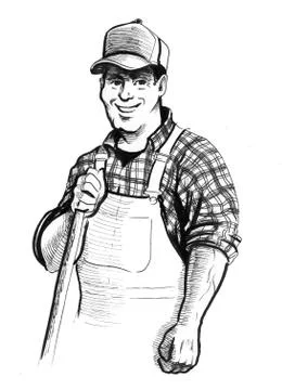 Happy farmer Stock Illustration
