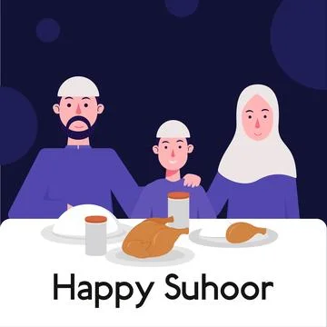 Happy Fasting For Moslem Stock Illustration