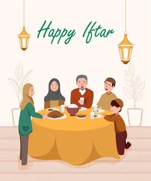 Happy Fasting For Moslem Illustrazione stock