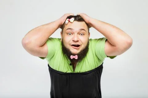 Happy fat boy Stock Photos