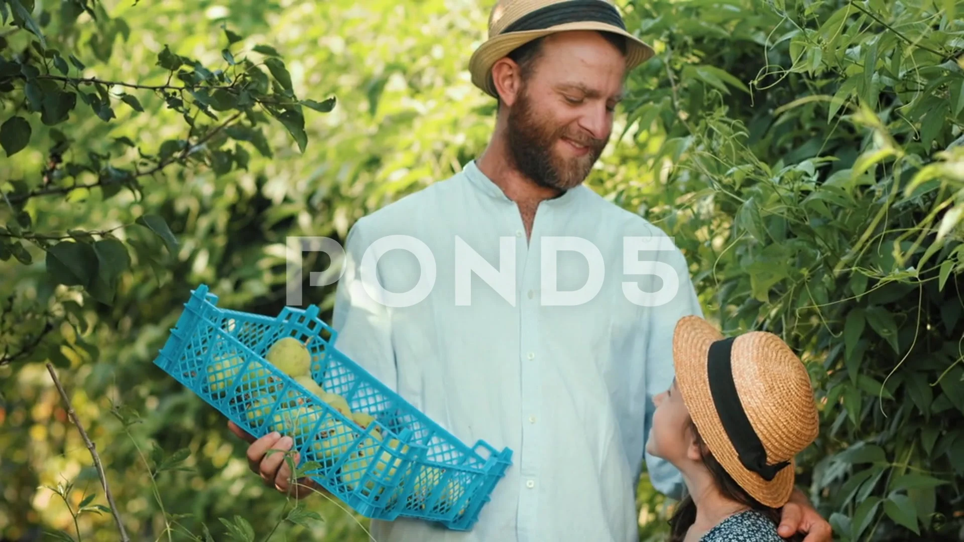 Happy father and daughter pose together ... | Stock Video | Pond5