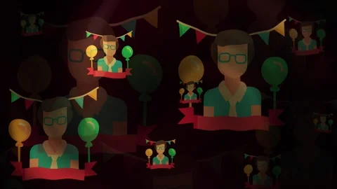 Happy Father Day Background Loop Stock Footage 308989044