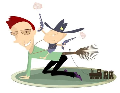 Happy father Stock Illustration