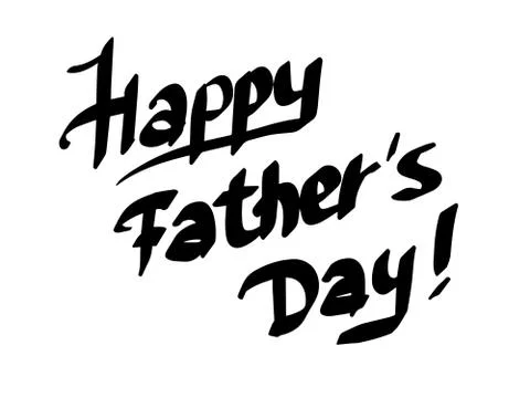 Happy Father s Day Calligraphy greeting card. Stock Illustration