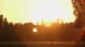 Happy father walking with baby in stroller, friends spending weekend together HD Footage