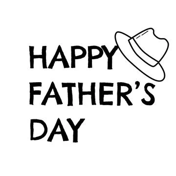 Happy fathers day elements doodle design, celebration accessories Stock Illustration