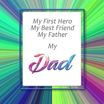Happy fathers day. Letter to my father Stock Illustration