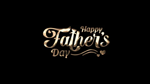 Happy father's day text animation in gold color 動画素材 321111289
