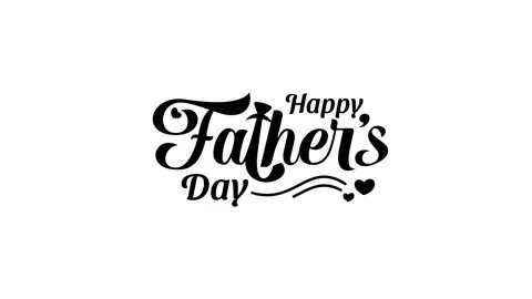 Happy father's day text animation in black and white 動画素材 321111389