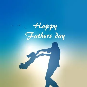 Happy Fathers day vector background, web banner, poster. Stock Illustration