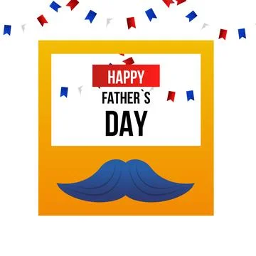 Happy Fathers day, vector cartoon illustration Stock Illustration
