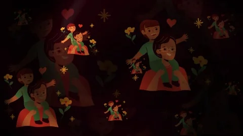 Happy Fathers Sticker Background Loop Stock Footage 308989045