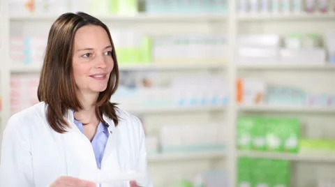 Happy female pharmacist Stock-Footage 25257997