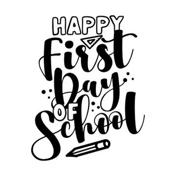 Happy first day of School Illustrazione stock