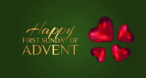 Happy First Sunday of Advent Background Illustration Stock Illustration