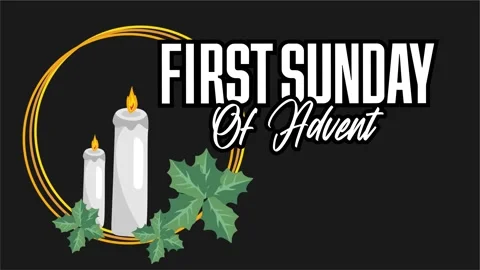 Happy first sunday of advent Stock Footage 335606926