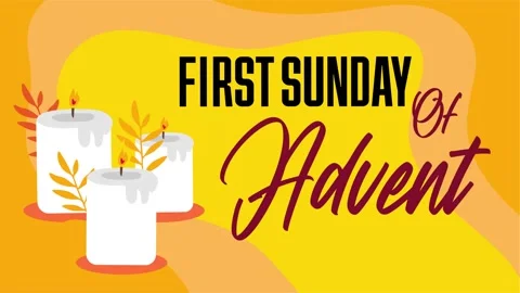 Happy first sunday of advent Stock Footage 335606933