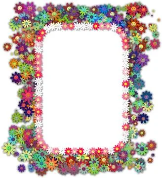 Happy Flower Border Stock-Illustration