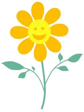 Happy flower Stock Illustration