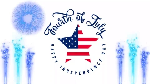 Happy fourth july animation Stock Footage 274795613