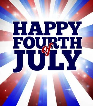 Happy Fourth of July Stock Illustration